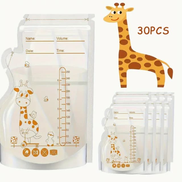 30/60 パック 250 ml BPA フリーミルク保存袋安全な母乳と離乳食用冷凍バッグで簡単に授乳できます