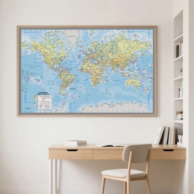 150*100 センチメートルスペイン語版世界都市地図ポスタープリント壁アート背景布ホームルーム装飾教育用品