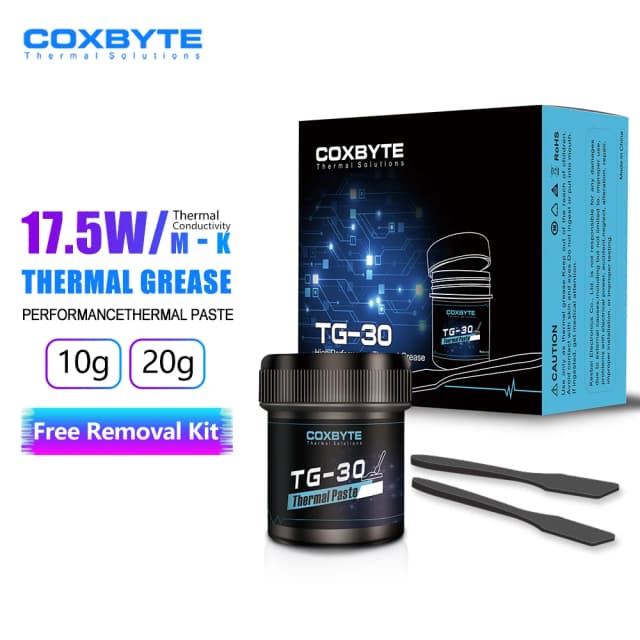 Coxbyte TG-30 20g サーマルグリース プロセッサ サーマルコンパウンド ペースト CPU GPU クーラー 冷却ファン 液体 導電性 ヒートシンク パスター