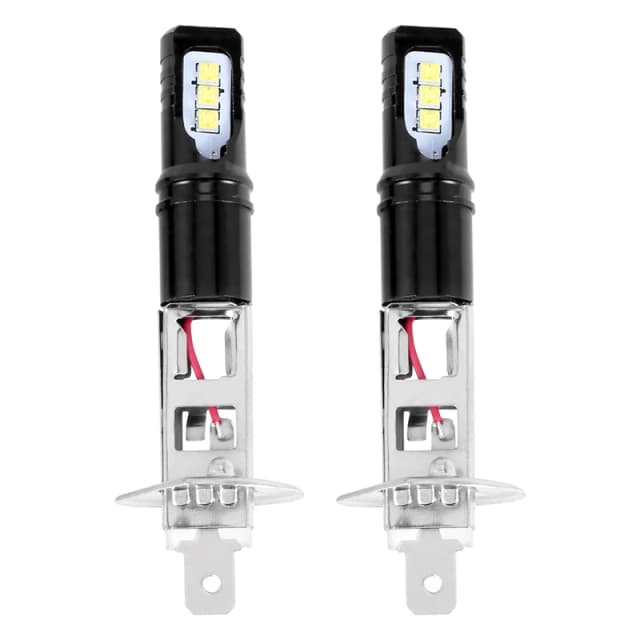 LEDヘッドライト電球キット,非常に明るい白色,ハイビーム,6000k,6000lm,drl,2個