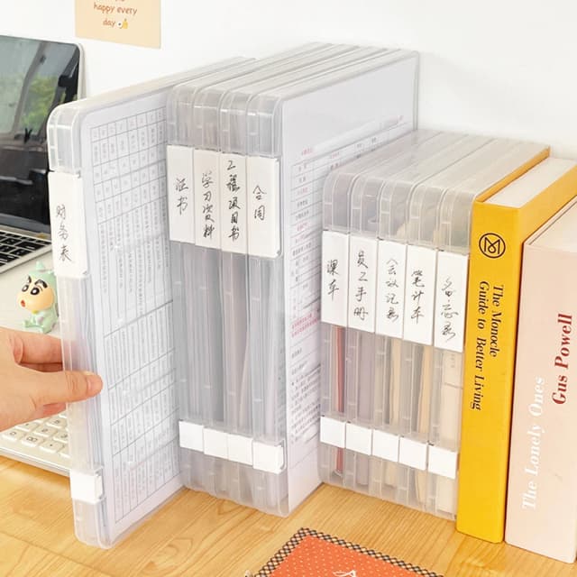 透明なポータブルファイル収納ボックス,フォルダー,ドキュメントケース,オーガナイザー,防水および防塵,紙の分類ボックス,a4