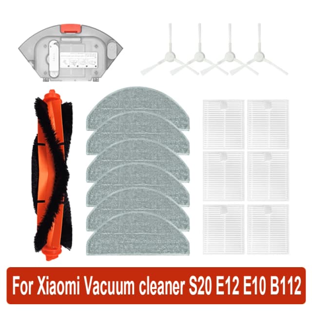 Xiaomi 掃除機 S20 / D106 E12 E10 B112 アクセサリー交換メインサイドブラシモップ布フィルター部品