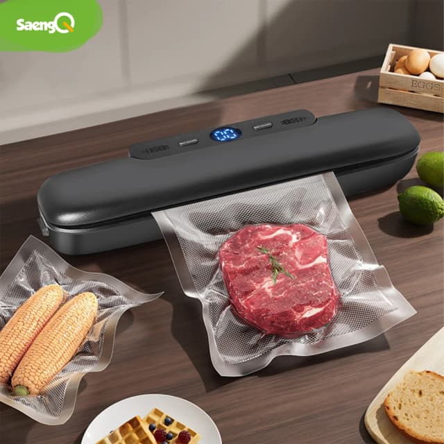 saengQ 真空シーラー包装機食品真空シーラー無料 10 個真空バッグ家庭用真空食品シール