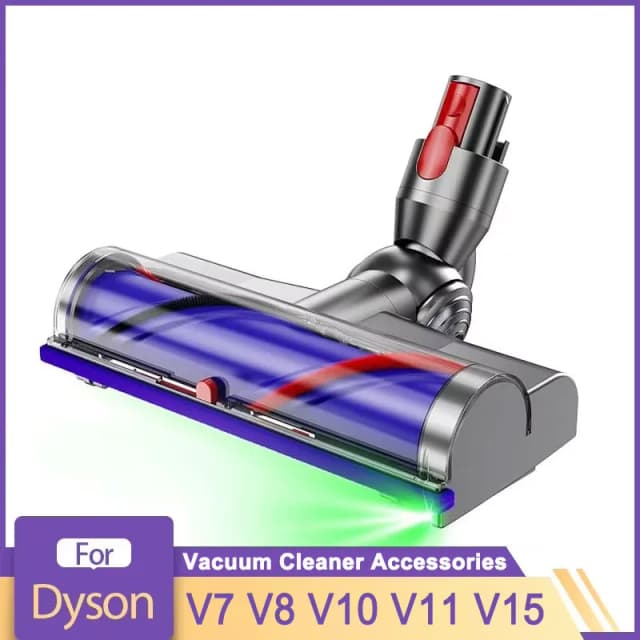 ダイソンV8 V10 V11 V15 V7掃除機用直付けブラシヘッド、硬質床用アタッチメント、毛先ローラーブラシ、掃除機部品