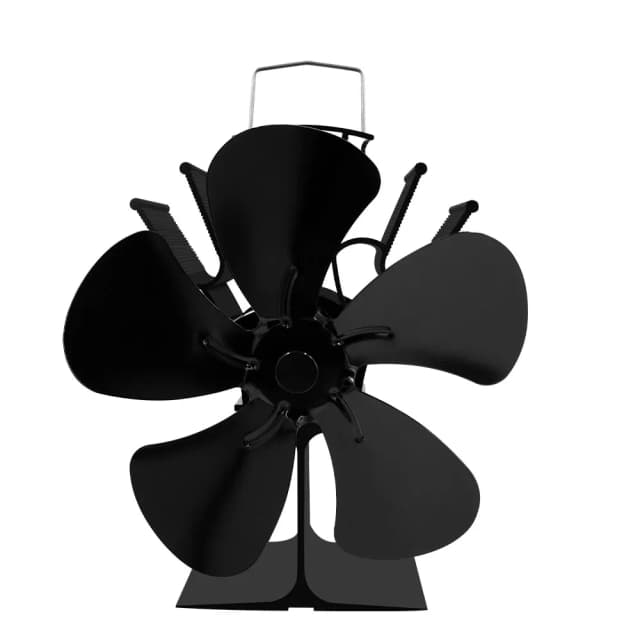 黒暖炉 5 ブレード熱発電ストーブファンログ薪バーナー Ecofan 静かな家庭用暖炉ファン効率的な熱分布