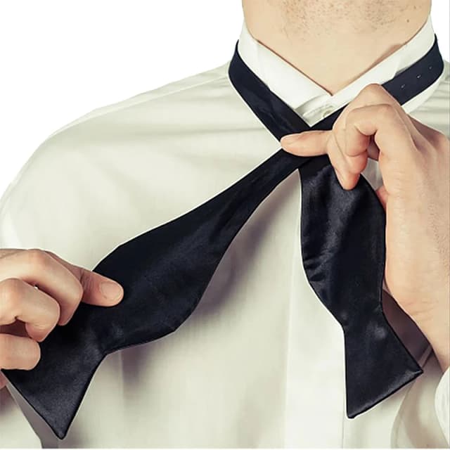 メンズシルクサテン調節可能な蝶ネクタイ自己蝶ネクタイ無地ヴィンテージボウタイ男性クラシックビジネスウェディングパーティーネクタイちょう結びギフト